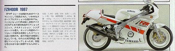 1987 Yamaha FZR400RSP promotional photo
