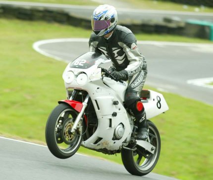 Riding over the mountain at Cadwell Park