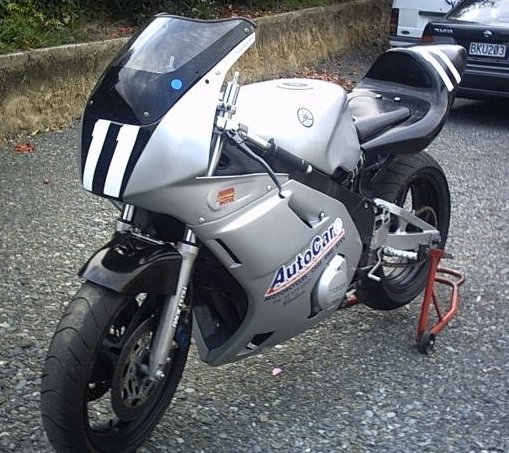 Neil Smith's 2TK race bike, side view